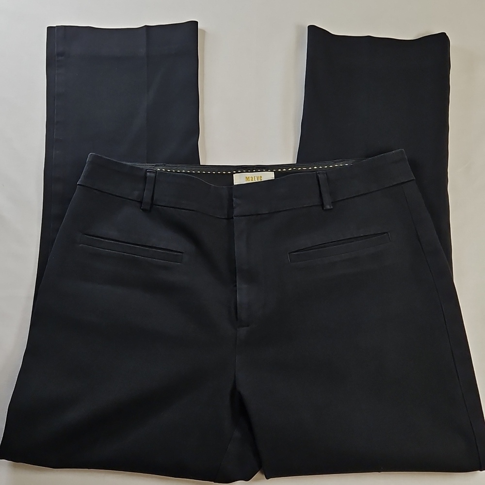 Maeve Black Cotton Blend Pants, Size US 8